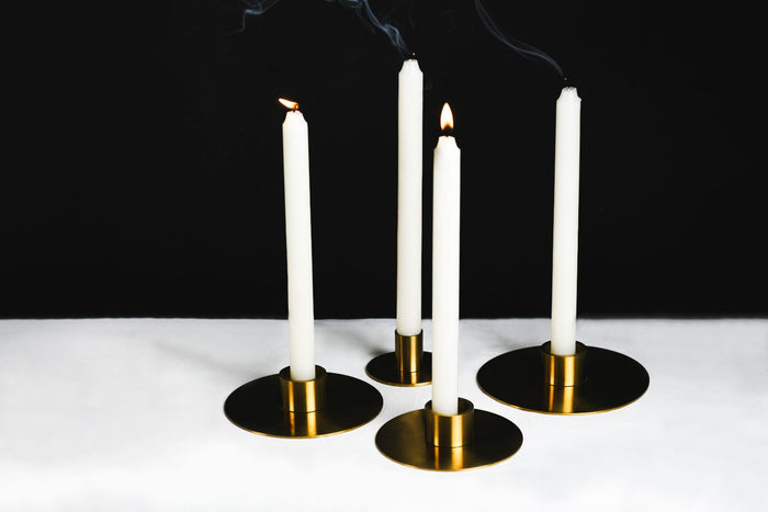 Concentra Brass Finish Tealight Candle Holder - [Small/Medium/Large]