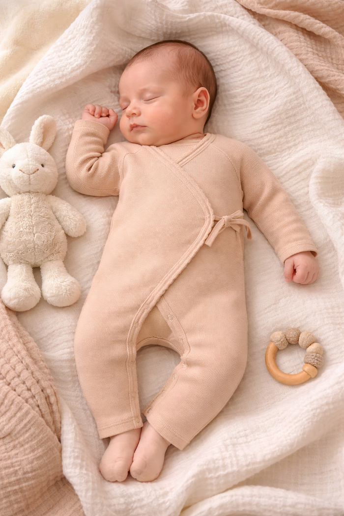 Cozy Baby Jumper for 0-6 Months in Soft Knit Cotton