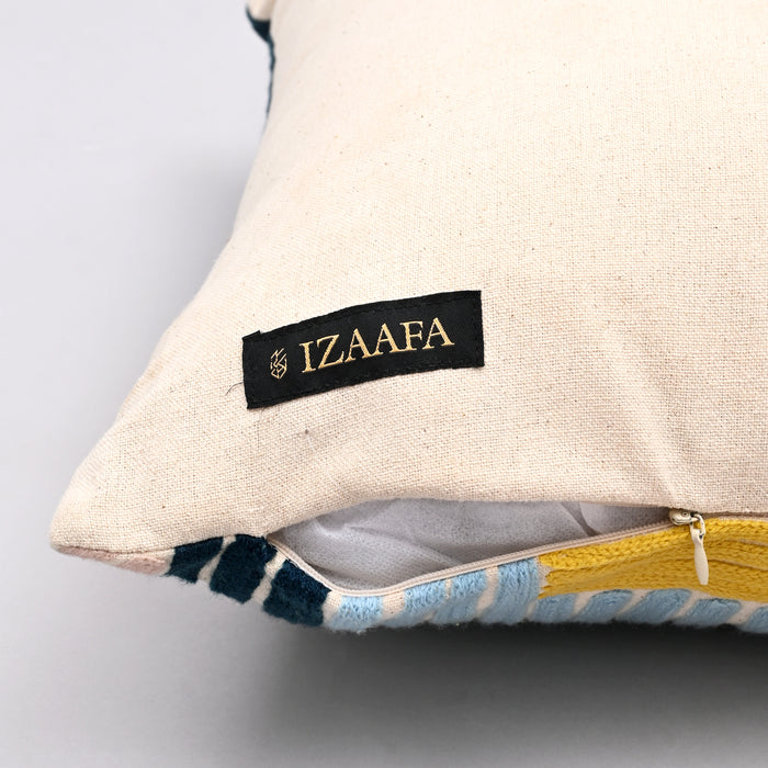 Crewel Work Modern Lines Pillow Cover