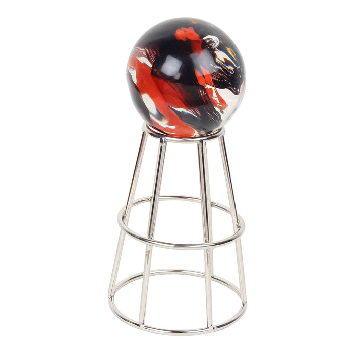 Crystal Orb Pedestal – Elegant Modern Home Accent