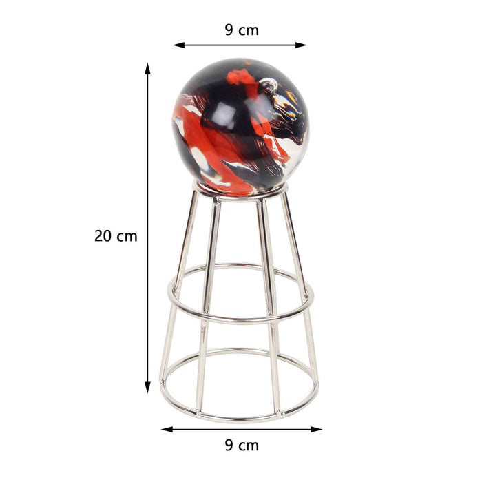 Crystal Orb Pedestal – Elegant Modern Home Accent