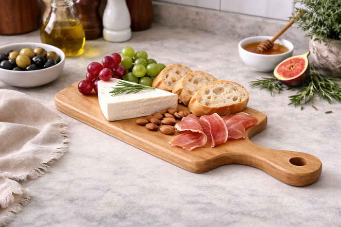 Curved Edge Mango Wood Chopping & Serving Board | Elegant Design – 38x15x1.8cm