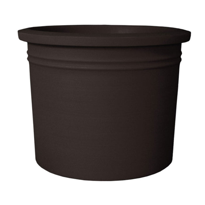 Curbside Cylinder Round Plastic Planter - 18.4 in x 18.4 in x 15 in - Black - Black,18.4 in x 18.4 in x 15 in