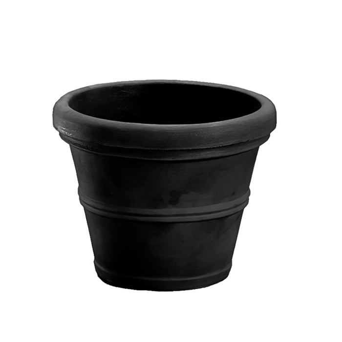 Medium Cylinder Plastic Planter - 27 in x 27 in x 21.5 in - Black - Black,27 in x 27 in x 21.5 in