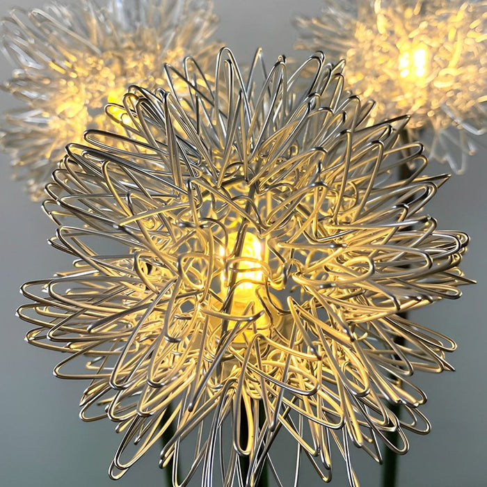 Dandelion Landscape Light Solar LED Aluminum Copper Stainless Steel 3000K Warm White IP65 4'' or 6'' Garden Lawn Yard | NordaLight