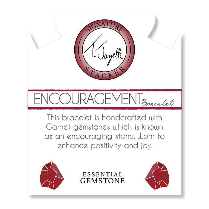 Defining Bracelet- Encouragement Bracelet with Garnet Gemstones