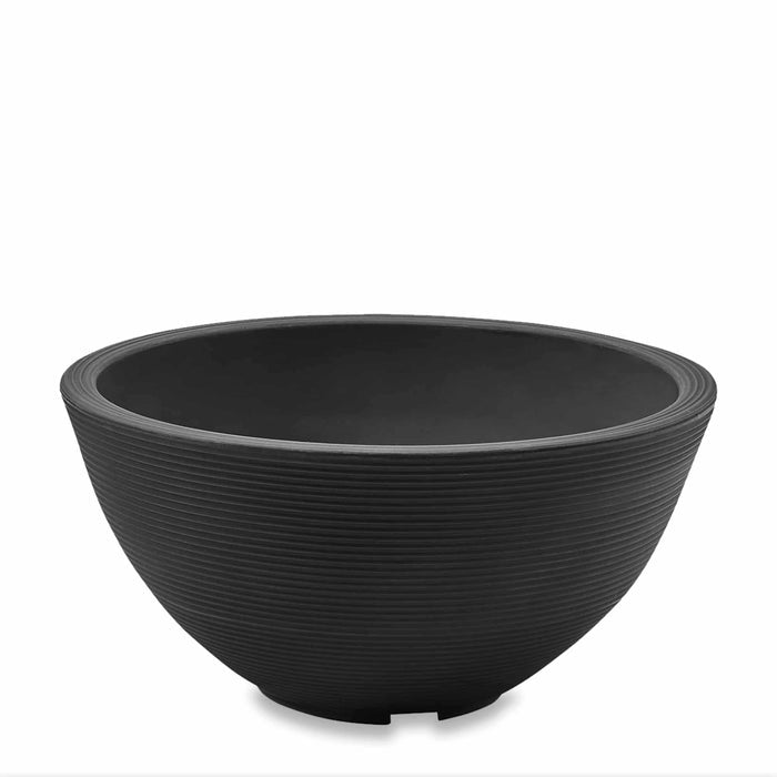 Delano Round - 15.7in diam. x 7.8in - Caviar Black - Caviar Black,15.7in diam. x 7.8in