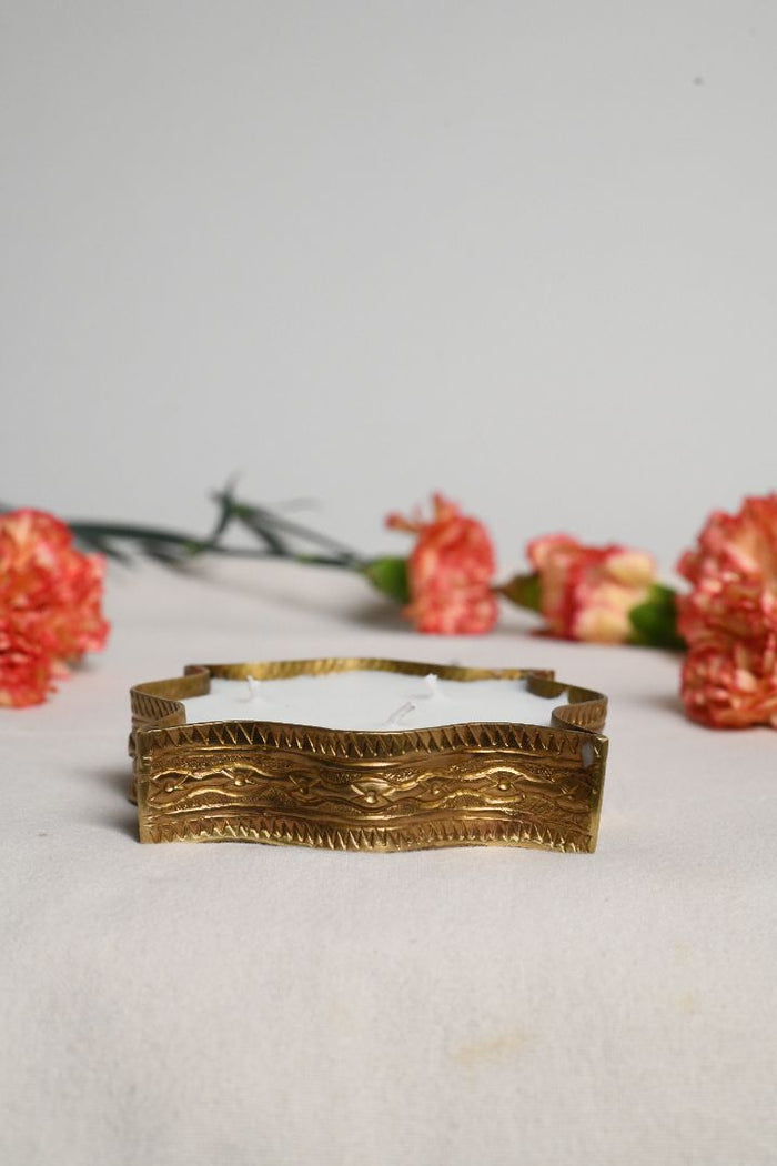 Diya Brass Multi-Wick Candle – Large