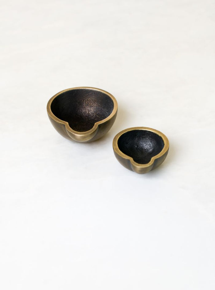 Diya Burnished Brass Tealight Holder - [Small/Large]