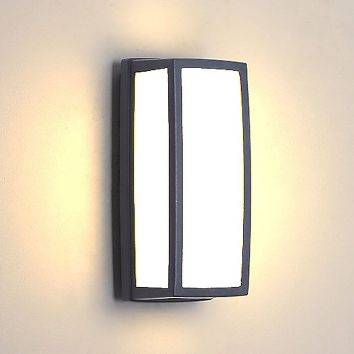 Double-Layer Acrylic LED Outdoor Wall Sconce IP54 Arc & Square Die-Cast Aluminium | NordaLight