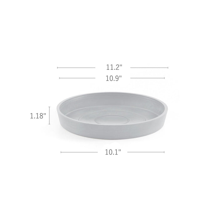 Small Round Saucer - 11.5 in x 11.5 in x 1.3 in - Dark Grey - Dark Grey,11.5 in x 11.5 in x 1.25 in