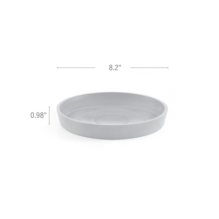 Small Round Saucer - 8.3 in x 8.3 in x 1 in - Dark Grey - Dark Grey,8.25 in x 8.25 in x 1 in