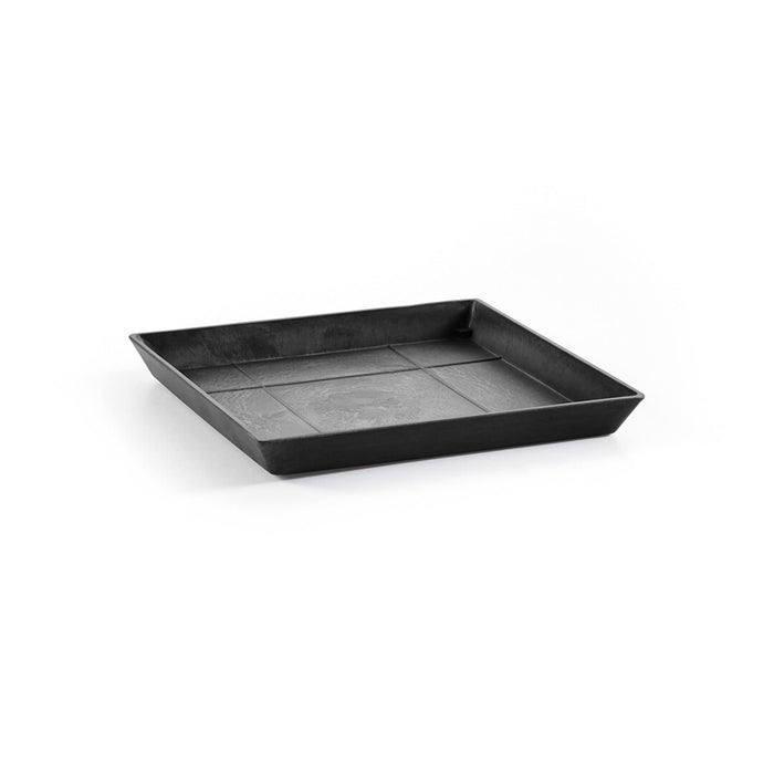 Small Square Saucer - 14 in x 14 in x 1.5 in - Dark Grey - Dark Grey,14 in x 14 in x 1.5 in