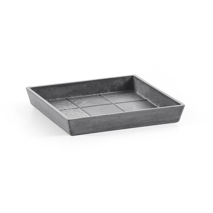 Small Square Saucer - 17 in x 17 in x 1.5 in - Dark Grey - Dark Grey,17 in x 17 in x 1.5 in