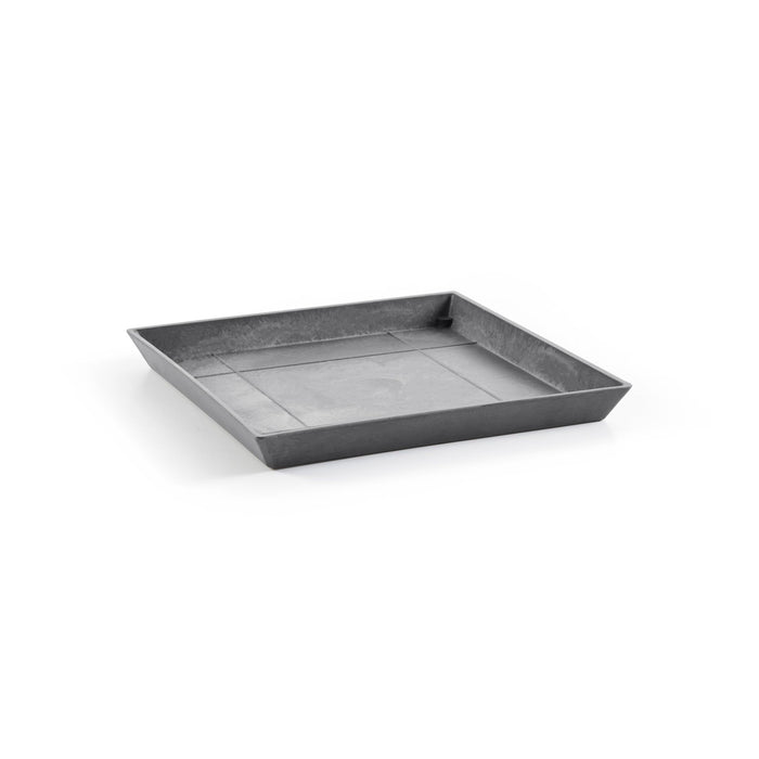 Small Square Saucer - 17 in x 17 in x 1.5 in - Grey - Grey,17 in x 17 in x 1.5 in