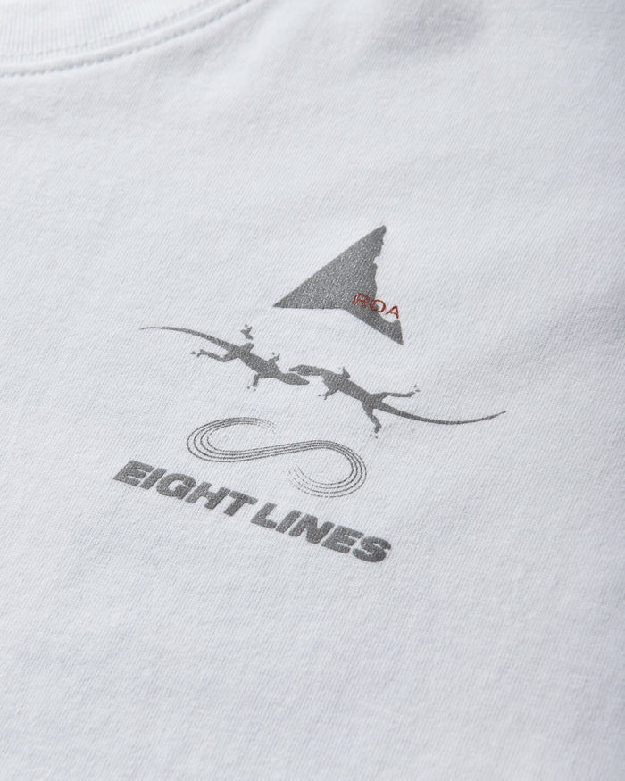 ROA Roa X Eightlines T-Shirt White T-Shirts Top YBMW0238JY30 WTH0001