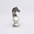Elegant Aluminium Chess Horse Decor – Nickel Finish
