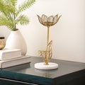 Elegant Kamal Marble Tealight Candle Stand Holder | Lotus Design