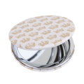Elizabeth Crown Pocket Mirror Soft White and Light Gold