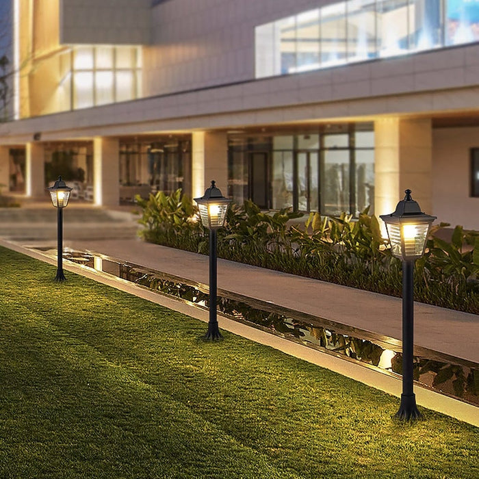 European Style Outdoor Landscape Light Black Aluminum PC Shade IP54 Lawn Lamp or Wall Lamp 3 Sizes | NordaLight