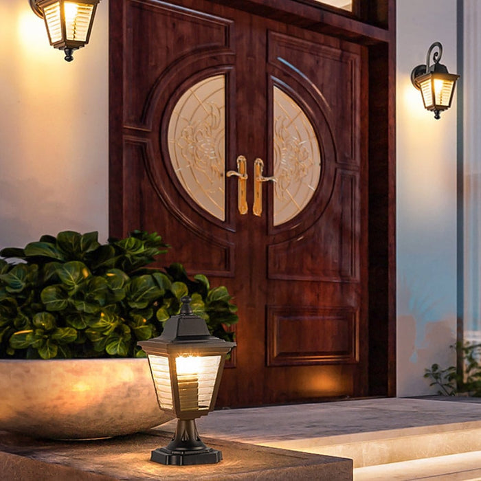 European Style Outdoor Landscape Light Black Aluminum PC Shade IP54 Lawn Lamp or Wall Lamp 3 Sizes | NordaLight