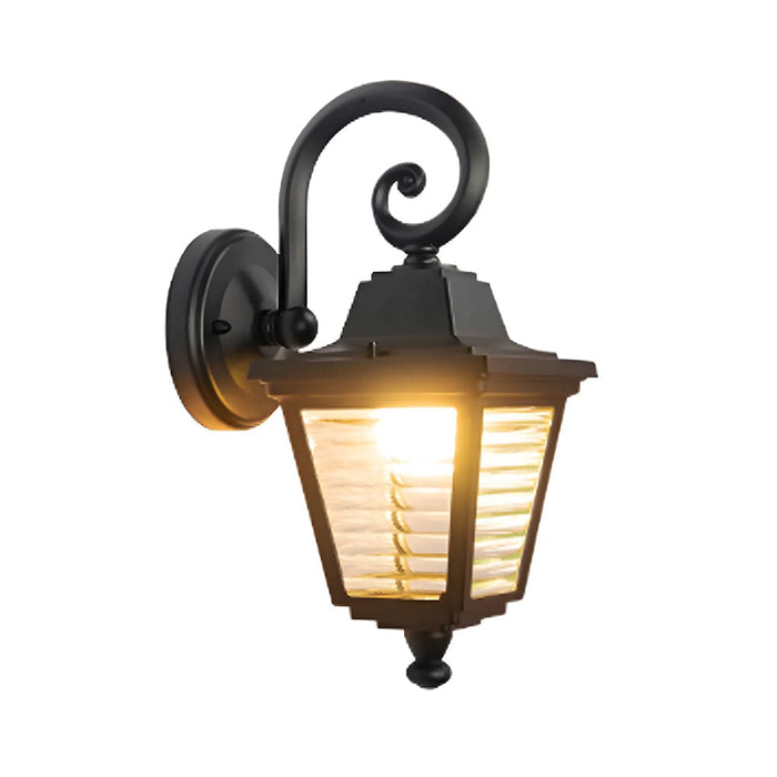 European Style Outdoor Landscape Light Black Aluminum PC Shade IP54 Lawn Lamp or Wall Lamp 3 Sizes | NordaLight