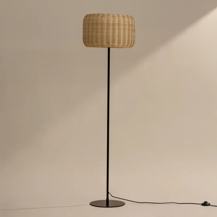 Expobazaar Bird's Nest Rattan Floor Lamp