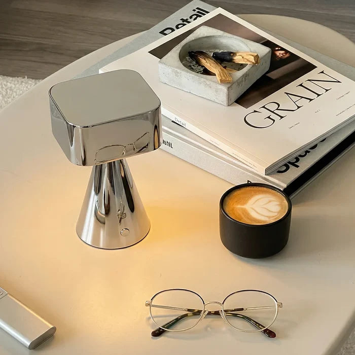 Expobazaar Chrome Portable Lamp Titanium