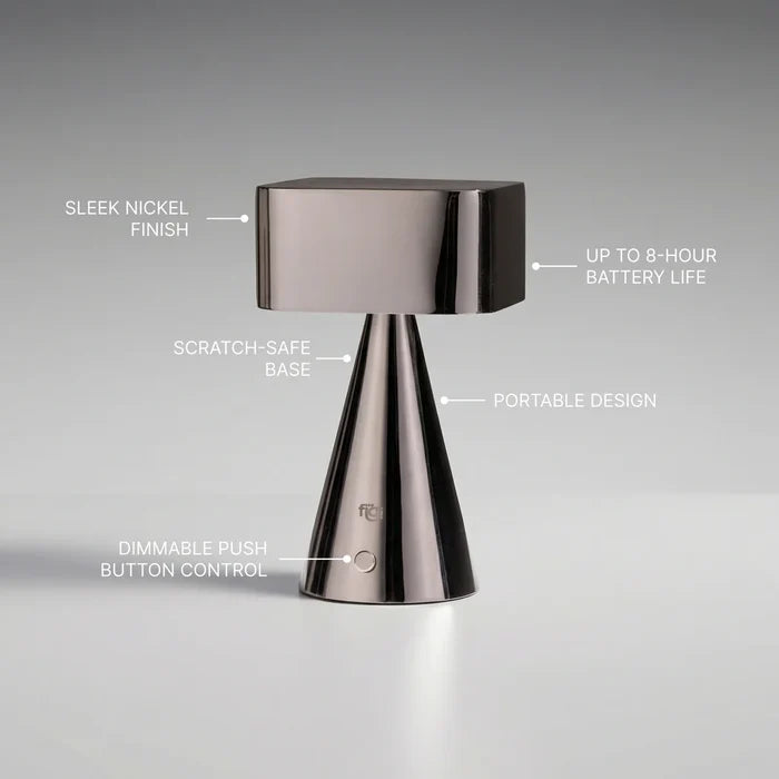 Expobazaar Chrome Portable Lamp Titanium