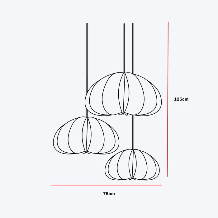 Expobazaar Daisy Cluster Hanging 3 Pendant Lights