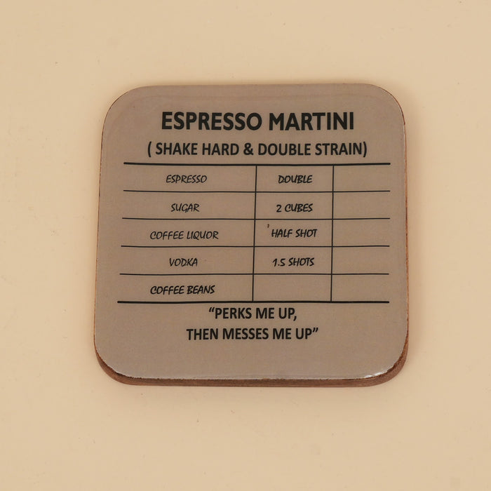 Enamel cocktail coaster set of four