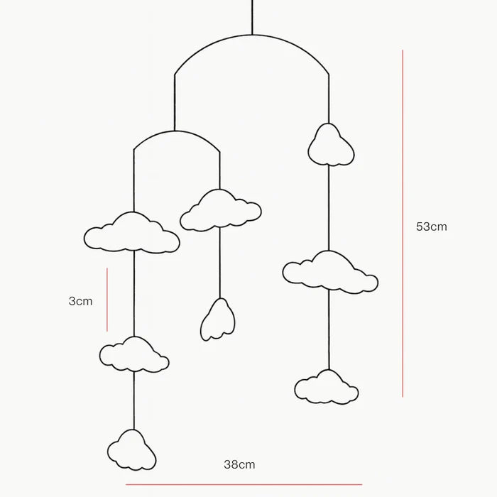 Expobazaar Felt Ornaments Hanging Mobile (Cloud)