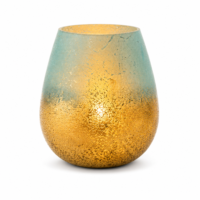 Expobazaar Glass Candle Holder, Blue