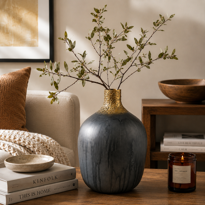 Expobazaar | Glass Flower Vase | Black