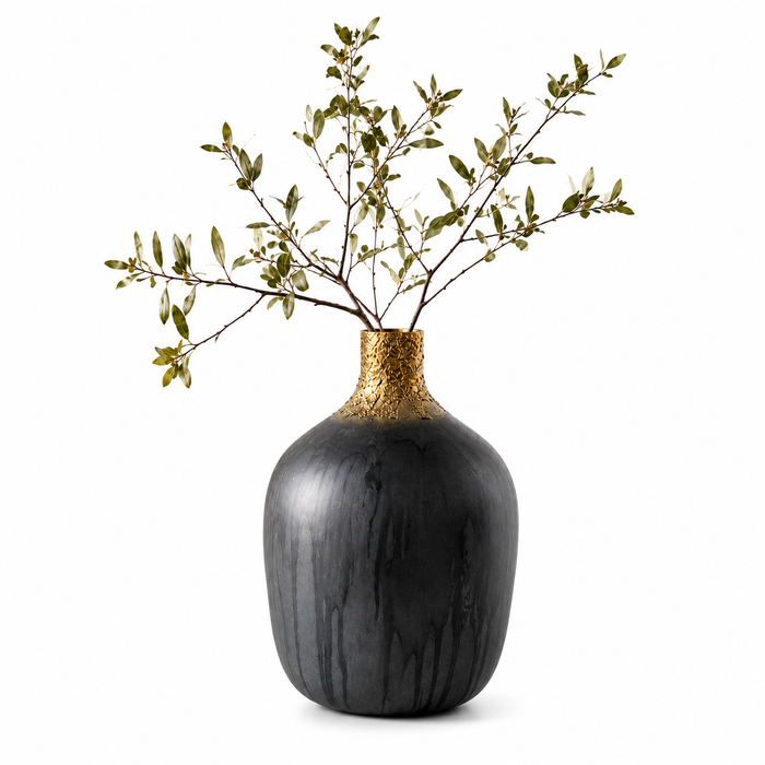 Expobazaar | Glass Flower Vase | Black