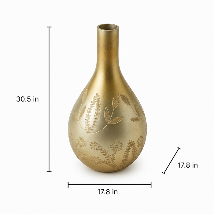 Expobazaar | Golden Glass Flower Vase