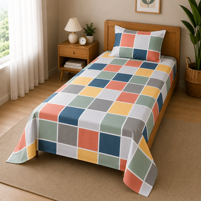 Kids Playful Abstract Print Bedsheet
