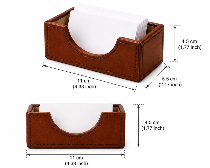 Expobazaar Leather Card Holder – Elegant Professional Desk Accessory