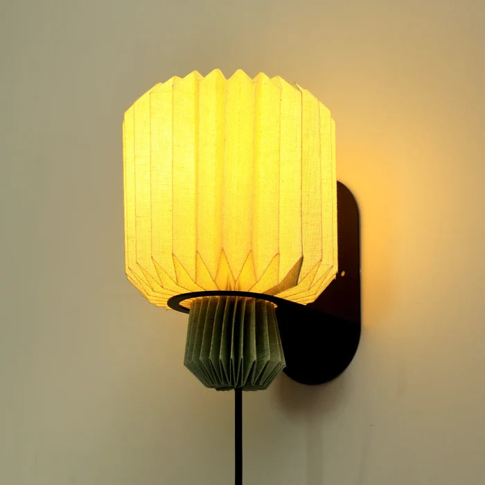 Expobazaar Lumi Fold Sconce Linen Wall Lamp