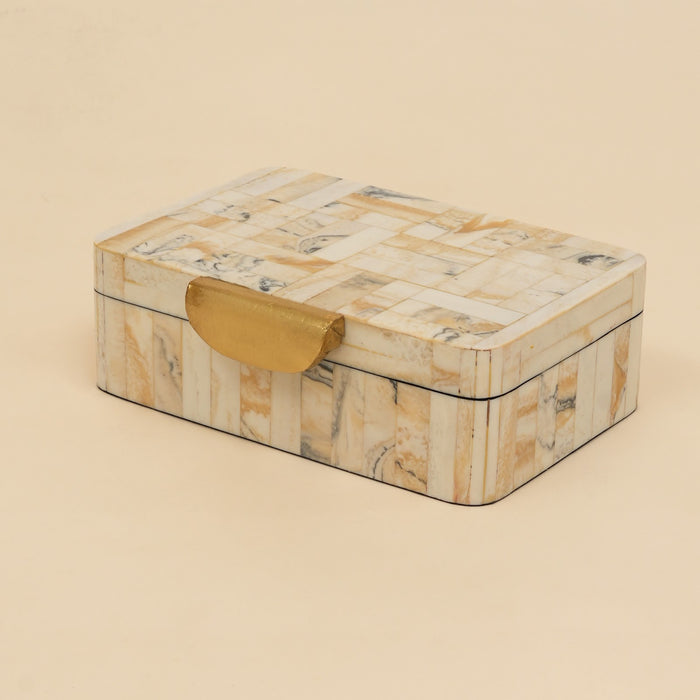 Marble Pattern Decorative Storage Box handcrafted in India
