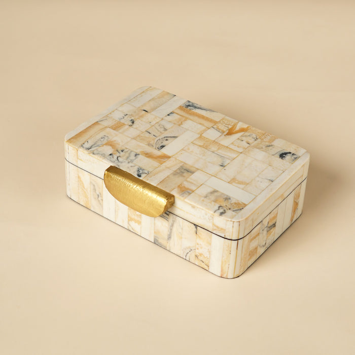 Marble Pattern Decorative Storage Box handcrafted in India