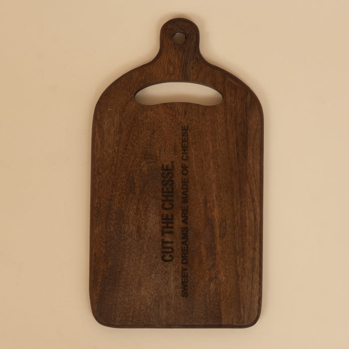 Mini mango wood cheese board with knife