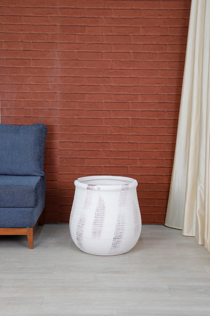 Expobazaar Modern Textured Grey Round Decorative Large Planter