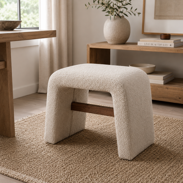 Expobazaar Opaa Homes U-Pouffe | Off White
