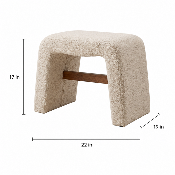Expobazaar Opaa Homes U-Pouffe | Off White