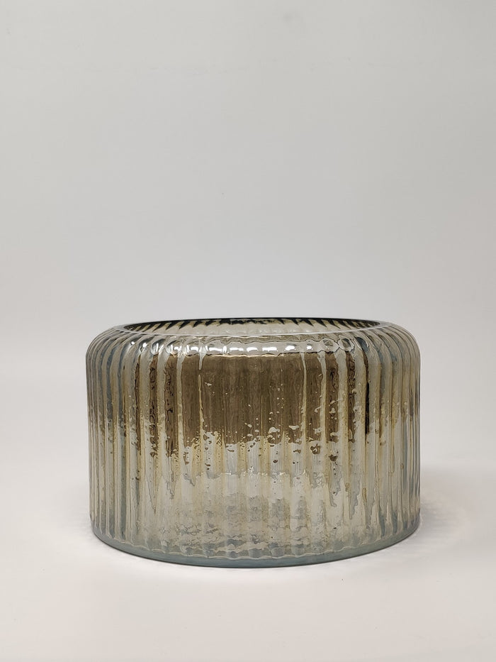 Expobazaar Smoke Glaze Clear Finish Glass Vase