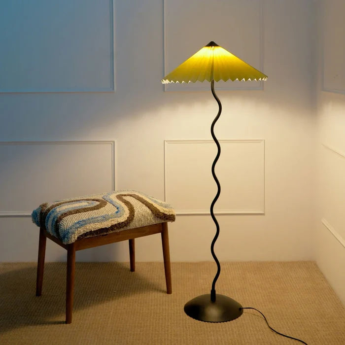Expobazaar Wavy Floor Lamp Olive Green