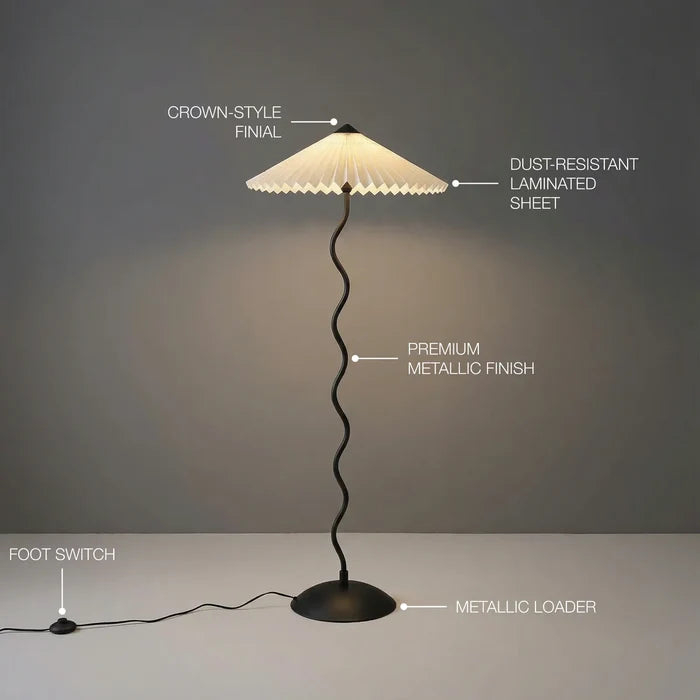 Expobazaar Wavy Floor Lamp Olive Green