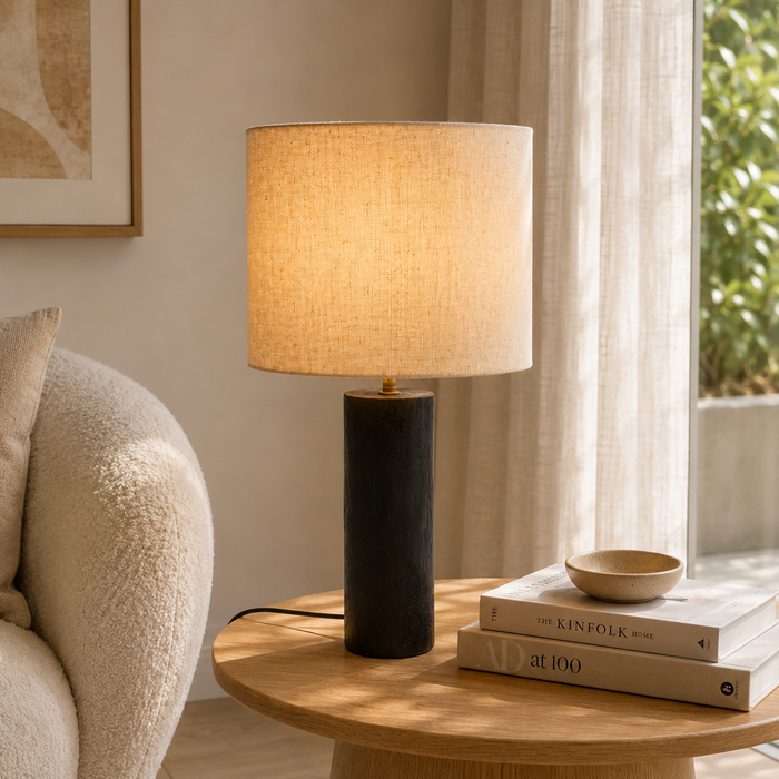 Wooden Table Lamp for Living Room & Bedroom