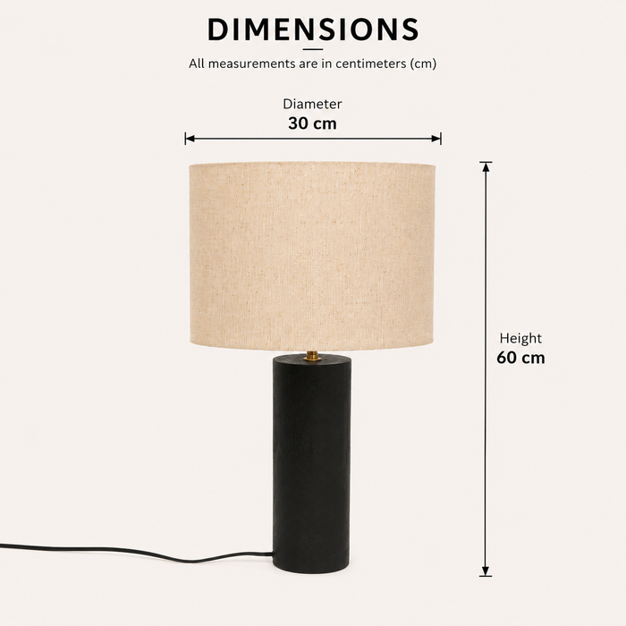 Wooden Table Lamp for Living Room & Bedroom view 1